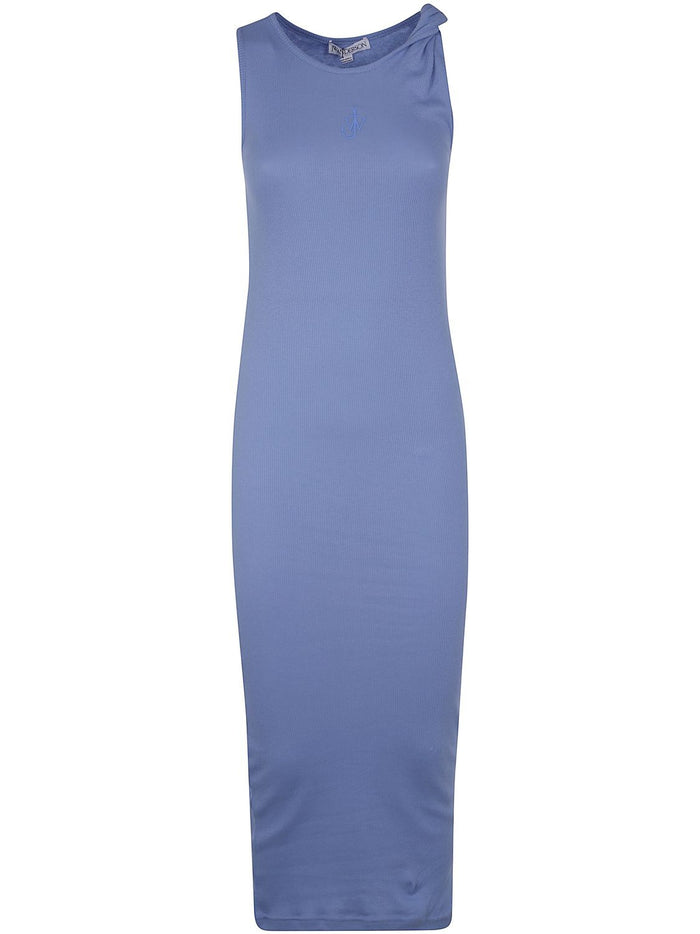Jw Anderson Anchor Embroidery Twisted Strap Dress