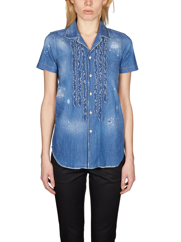 Dsquared2 Denim Shirt With Rouges