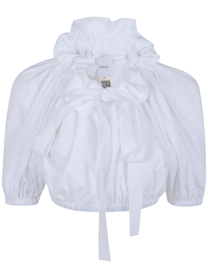 Patou Cropped Volume Jersey Top