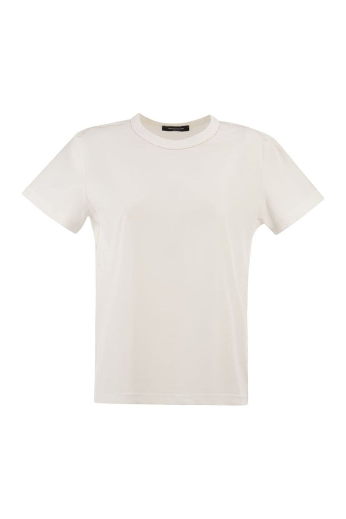 Fabiana Filippi Jersey T-Shirt With Luminous Thread