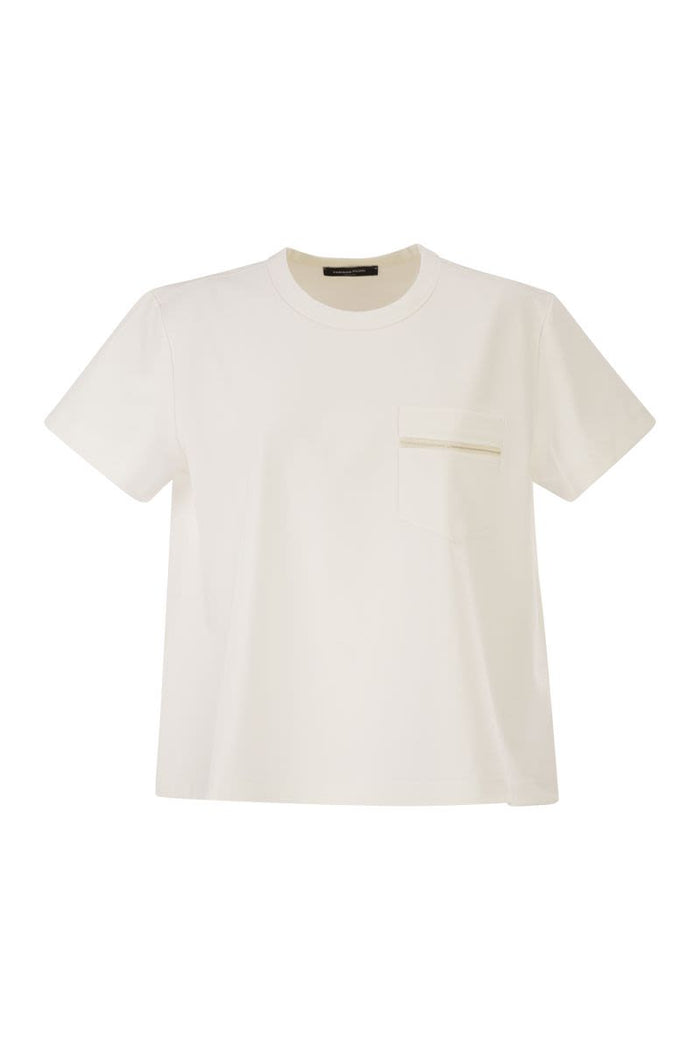Fabiana Filippi Oversized T-Shirt In Milan Jersey With Pocket