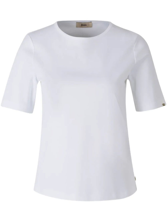 Herno Cotton T-Shirt With Logo Buttons On The Sides