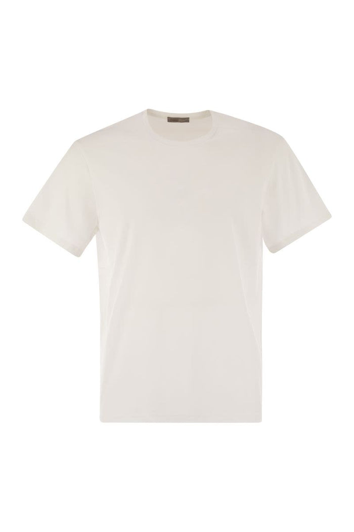 Herno Resort T-Shirt In Cotton And Light Stretch Nylon