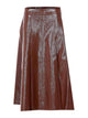 Essentiel Antwerp Chocolate Jib Faux Leather Skirt