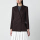 Tagliatore Brown Linenblend Doublebreasted Jacket