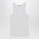Jw Anderson White Ribbed Modal Tank Top