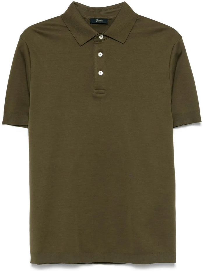 Herno Mens Knitted Polo Shirt