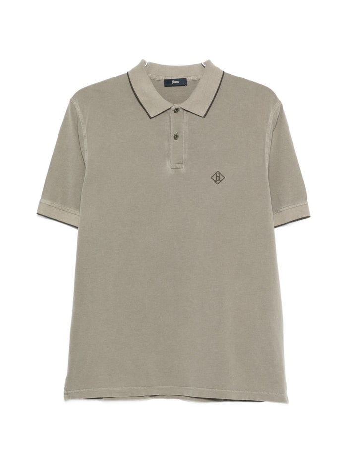 Herno Logo Cotton Polo Shirt