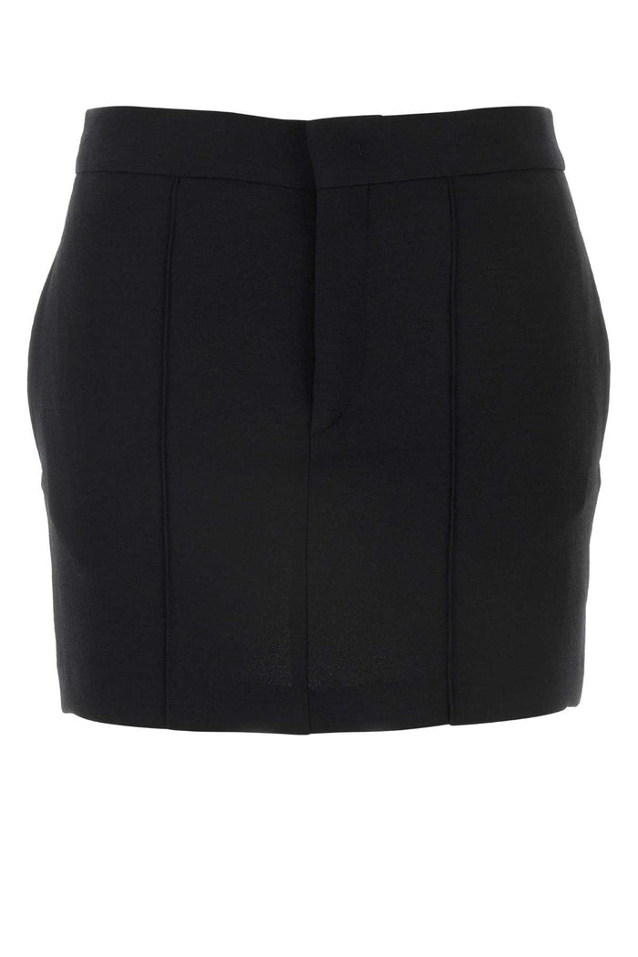 Isabel Marant Black Stretch Polyester Blend Licoba Mini Skirt