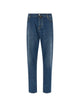 Jacob Cohen Blue Cotton Logo Patch Jeans