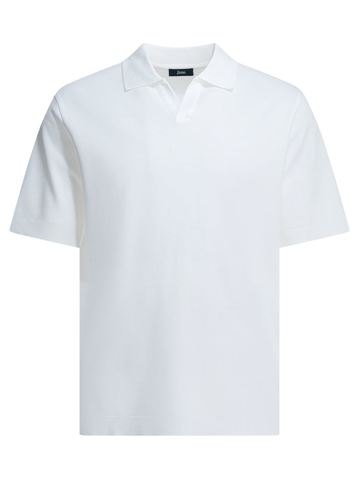 Herno White Cotton Polo Shirt