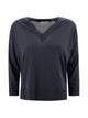 Herno Midnight Blue Lyocell Blend T-Shirt