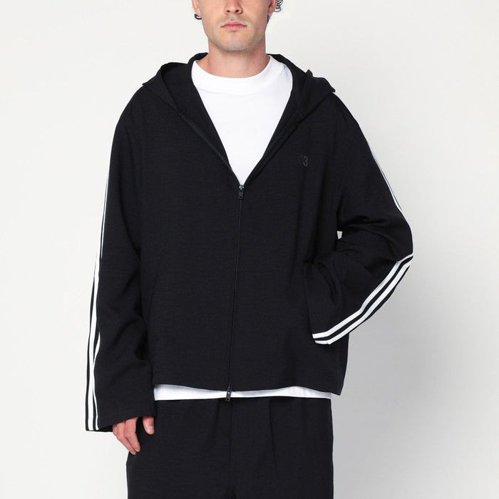 Y-3  3-Stripes Black Zip/Cardigan