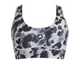 Adidas By Stella Mccartney Beige Black Animal Print Racer Back Logo Detail Top