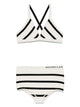 Moncler Striped Dark Grey Cotton Beachwear