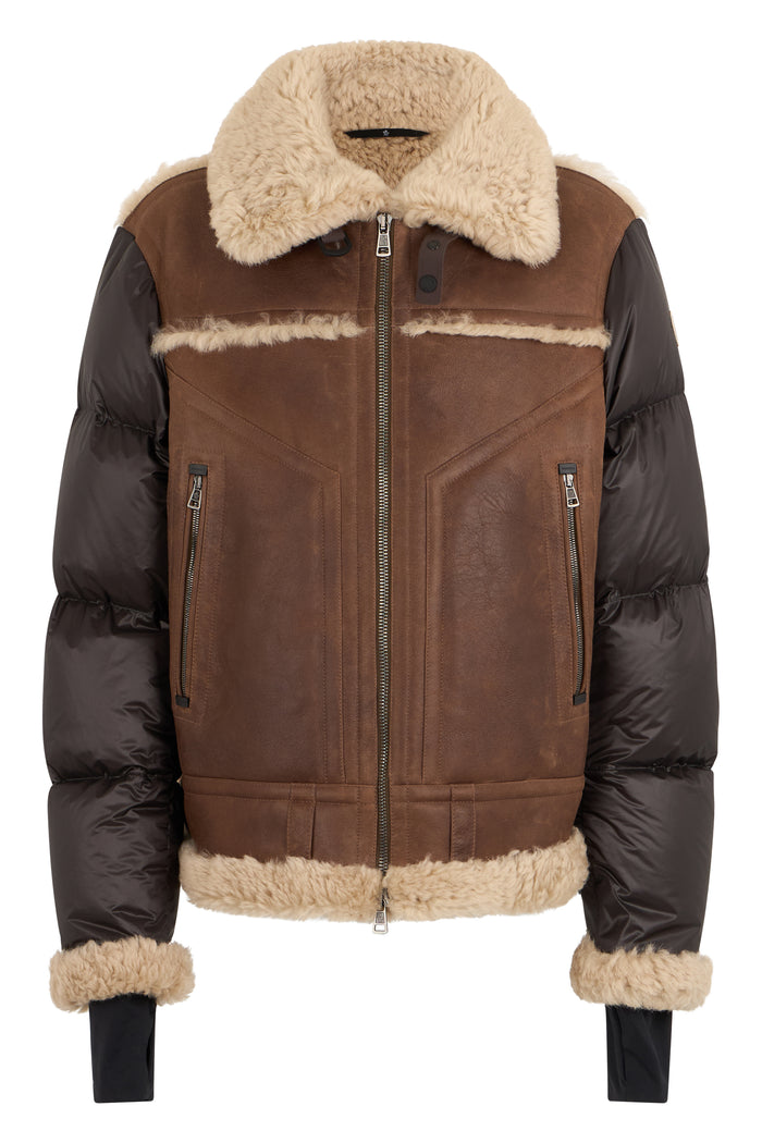 Moncler Grenoble Padded Jacket In Nappa And Shearling Argens