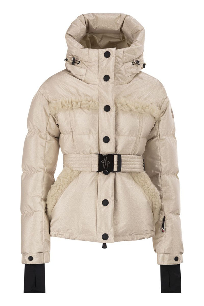 Moncler Grenoble Padded Ski Jacket Mondim With Hood And Shearling Detail