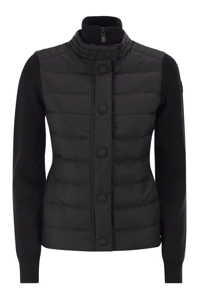 Moncler Grenoble Padded Cardigan In Wool