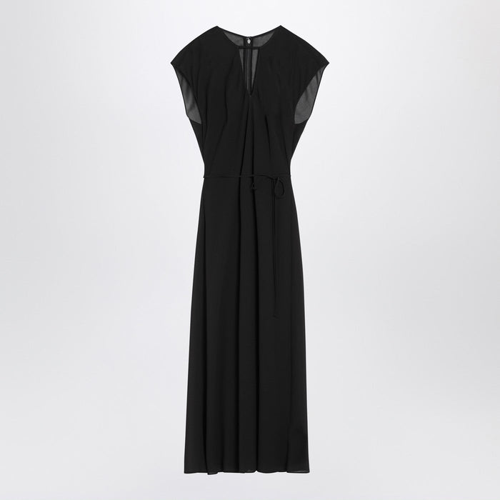 Calvin Klein Black Midi Dress With Belt