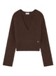 Ganni Chocolate V-Neck Sweater