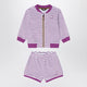 K-Way Sponge Outfit White/Purple Striped