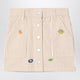 Kenzo White/Sand Striped Mini Skirt