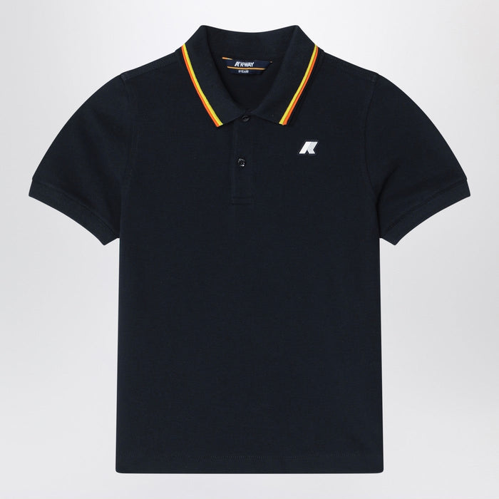 K-Way Jude Blue Polo In Cotton Piqué