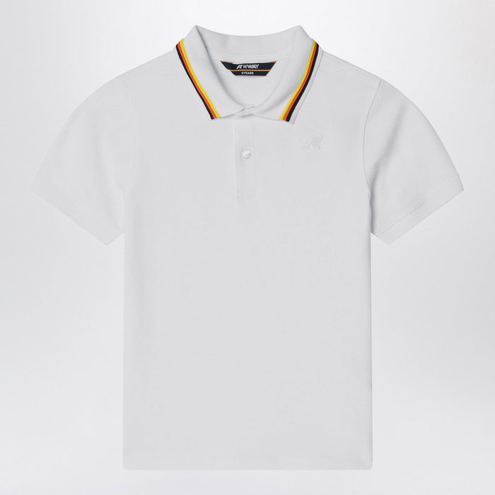 K-Way Jude White Polo In Cotton Piqué