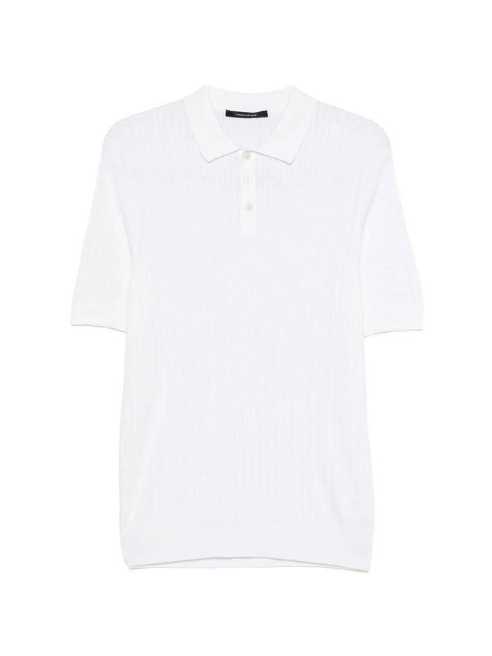 Tagliatore Polo Shirt With Cable Knit