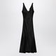 Sportmax Long Black Dress In Satin
