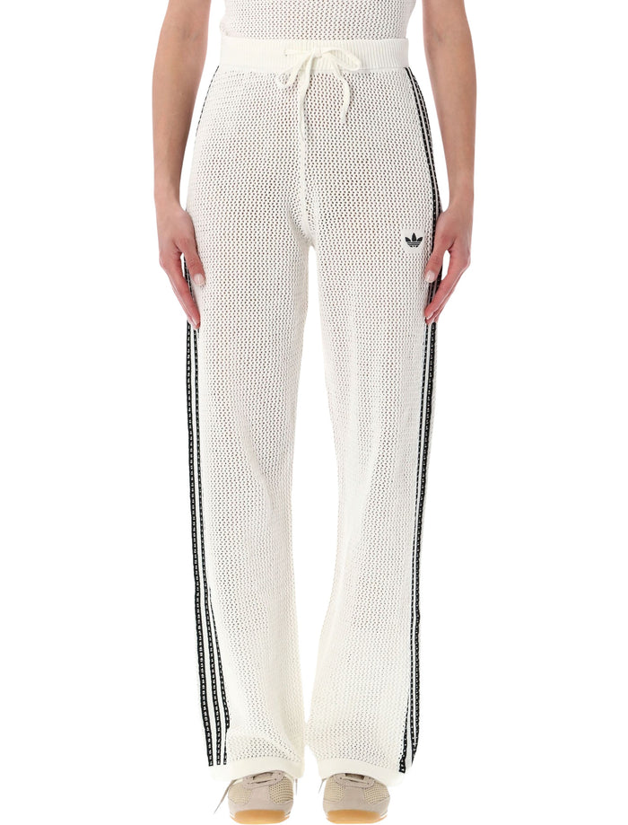Adidas Originals Adidas Originals White Crochet Track Pants