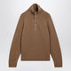 Tom Ford Caramel Halfzip Wool And Cashmere Knit Sweater