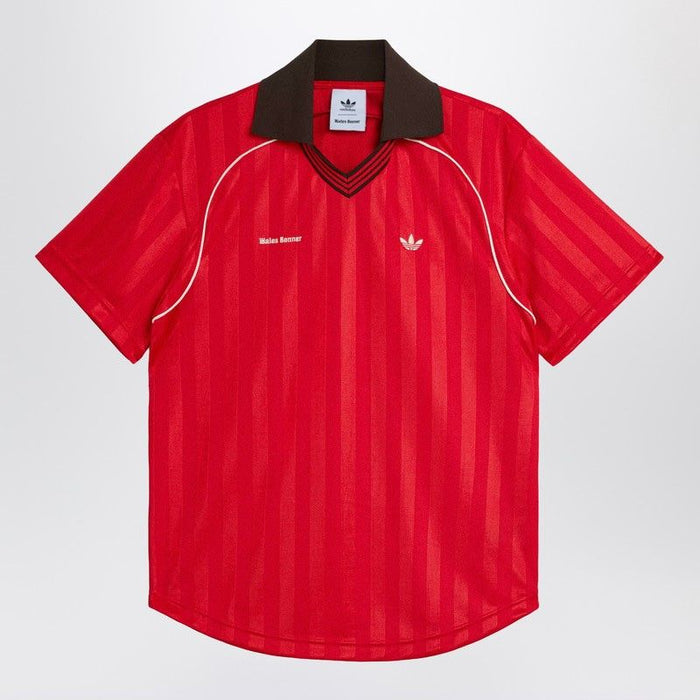 Adidas X Wales Bonner Scarlet Red Jacquard Football Tshirt