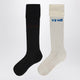 Adidas By Wales Bonner Y-3 Set Of Two White And Black Socks