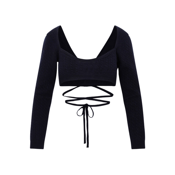 Patou Patou Wrap Knitted Top