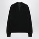 Tom Ford Longsleeve Vneck Cashmere And Silk Polo In Black
