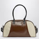 Adidas X Wales Bonner Brown/Cream White Leather Bag With Logo