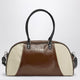 Adidas By Wales Bonner Y-3 Brown/Cream White Leather Bag With Logo