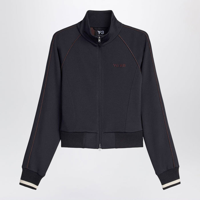 Adidas X Wales Bonner Black Zipup Sweatshirt In Plain Knit