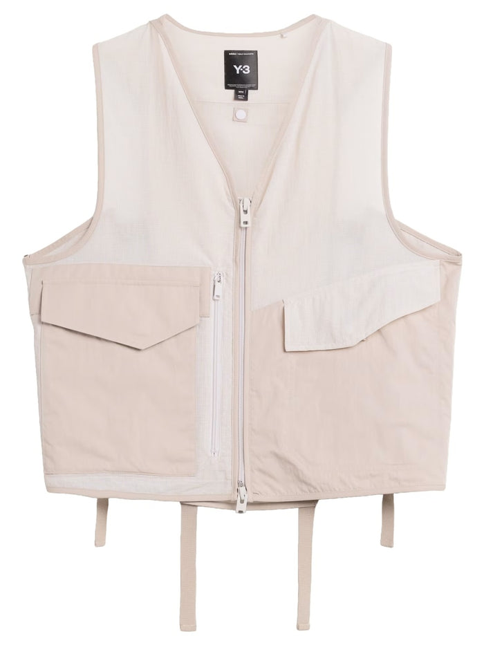 Y-3 Beige Polyamide Vest