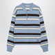 Jw Anderson Light Blue Striped Cotton-Blend Polo