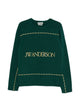 Jw Anderson Logo-Embroidered Wavy-Stitch Sweater