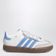 Adidas Originals Og Samba Sneakers In White/Blue With Elastic Laces