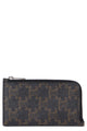 Celine Long Card Holder In Triomphe Fabric