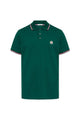 Moncler Forest Green Cotton Ss Polo
