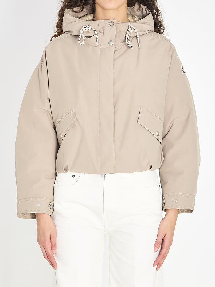 Moncler Eucalyptus Beige Sport Jacket With Hood