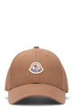 Moncler Brown Baseball Cap With Logo Patch