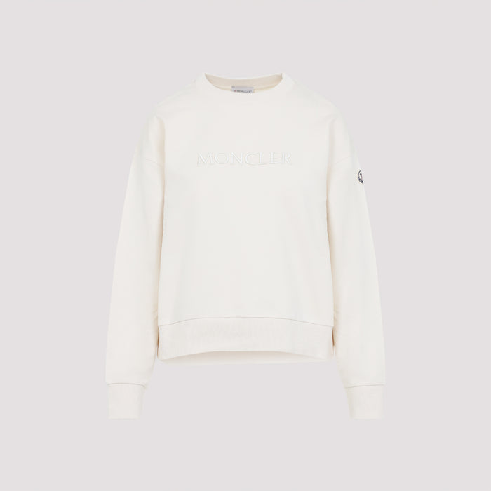 Moncler White Cotton Sweatshirt