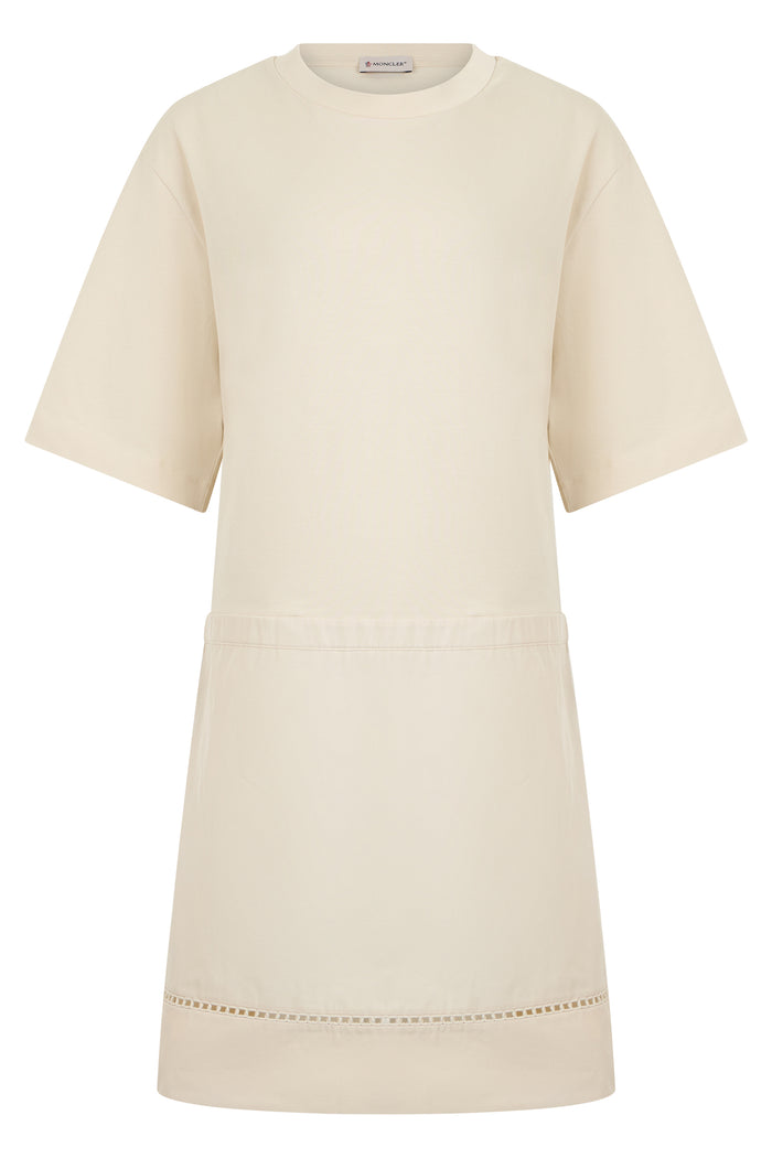 Moncler Mini Dress T-Shirt In Mixed Cotton