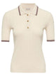 Moncler Rhombus And Logo Pattern Cotton Polo Shirt